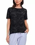 CRZ YOGA Damen Sport Top Fitness Kurzarm Leichte Sommer Loose T Shirt Atmungsaktiv Baumwolle Yoga Oberteile Schwarz 40