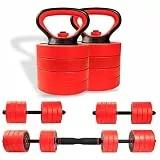 CCLIFE Hanteln für das Fitnessstudio 2er Set, professionelles Gewichtsset 20/25/30/40kg mit kurzen Hanteln und langer Stange, verbunden durch ein Stahlrohr