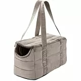 HUNTER Hunde-Tragetasche Seoul – Transporttasche für Kleinhunde bis 7 kg, mit waschbarer Kuscheleinlage, Sicherheitsgurt & Karabiner, faltbar, mit Außentasche, komfortabel & stilvoll