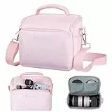 K&F CONCEPT Kamera-Rucksack Kameratasche, SLR-Taschen Umhängetasche, Camera Bag Liner-Tasche, Fototasche für Fotografen Geeignet für den täglichen Gebrauch (Rosa)