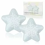Nordstern Handwärmer Schneeflocken 2er Set - Wiederverwendbare Taschenwärmer für Kinder und Erwachsene - Taschen Wärmekissen 10 cm