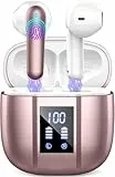 Nerunsa Kabellose Ohrhörer, Bluetooth-Kopfhörer, wasserdicht, kabellose Kopfhörer für Android iOS, Bluetooth-Kopfhörer mit ENC Noise Cancelling Mikrofon, 45 Stunden Spielzeit, In-Ear-Ohrhörer