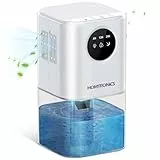 Homtronics Luftentfeuchter Klein, Luftentfeuchter Elektrisch 1.7L, Tragbarer Leise, 7 Farbiges Licht, Automatische Abschaltung, für Bad Schlafzimmer Schrank Büro (Weiß)