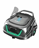 (2025 Upgrade) WYBOT A1 Poolroboter, Laufzeit bis zu 120 Minuten, Pool Roboter Kabellos mit Doppelfilter und Pool Roboter Akku, Poolroboter für Aufstellpool bis zu 100㎡(Hellgrau Grün)