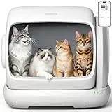 MeoWant Selbstreinigende Katzentoilette XXXL,Katzenklo Selbstreinigend 106L Extragroße Kapazität mit App-Steuerung,Sicherheitssensor,Geruchsbeseitigung,Sicherer Einklemmschutz,für mehrere Katzen