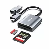 BENFEI Speicherkartenleser, USB Kartenleser 3.0, USB C Kartenleser Aluminum 2in1, Kartenlesegerät USB C, kompatibel für SD/Micro SD/TF/SDHC/SDXC, kompatibel mit Android/Windows/Mac/iPad OS usw.