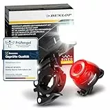 Dunlop Sports Fahrradlicht Set Fahrrad Licht - Extra helles LED mit Hochleistungs Akku - Fahrradbeleuchtung StVZO zugelassen OSRAM Fahrradlampe vorne und Rücklicht Lampe Bike Ligh, Schwarz