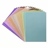Ideen mit Herz Spiegelkarton | Metallpapier | Bastelpapier metallic | 20 Bogen | Din A4 | 200 g/m² | Weiße Rückseite (Pastell)