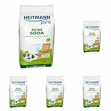 HEITMANN pure Reine Soda | Natürliches Reinigungspulver für Haushalt, Wäsche & Garten | Vielseitiges Hausmittel gegen Fett, Schmutz, Flecken & Gerüche | 500 g (Packung mit 5)