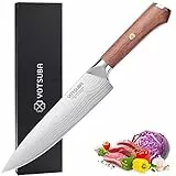 YOTSUBA Profi Küchenmesser, 20cm Klingenlänge, Scharfes Küchenmesser Kochmesser Fleischmesser mit Ergonomischer Griff für Fleisch, Gemüse, Obst, Salat und Mehr
