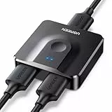 UGREEN HDMI 2.0 Switch 4K@60Hz Bidirektional HDMI Switch Splitter 1 in 2 Out/2 in 1 Out für PS5, PS4, Xbox,TV Box, TV Stick, Switch, Monitor, PC usw