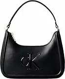 Calvin Klein Damen Schultertasche Bold Small mit Logo, Schwarz (Black), Einheitsgröße