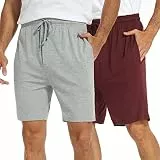 North Bund Herren Schlafanzughose Kurz Pyjamahose 2er Pack Schlafshorts Freizeithose Sommer Nachtwäsche Schlafhose Weich Shorts Sleephose Für Männer Shorty Schlafanzugshorts Mit Taschen L