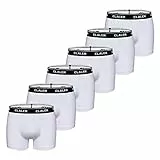 CLALER Herren Boxershorts 6er Pack Baumwolle Men Retroshorts Männer Unterwäsche Unterhosen S,M,L,XL,XXL (Weiß ×6, L)