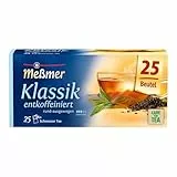 Meßmer Klassik entkoffeiniert | Schwarztee ohne Koffein | Fein-aromatisch | 25 Teebeutel
