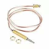 Aupoko Universal Gas Thermoelement 600mm M8 Gewinde, Heizung Gasbrenner Thermoelement, Außenheizung Ersatzteile für Kamin BBQ Grillzubehör Feuerstelle Heizung Gas Warmwasserbereiter