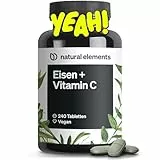 Eisen mit 40mg natürlichem Vitamin C – 240 vegane Eisentabletten – mit natürlichem Vitamin C aus Acerola – Chelat-Komplex (Eisenbisglycinat) – hochdosiert, ohne unnötige Zusätze
