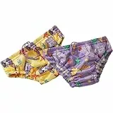 Bambino Mio Wiederverwendbare Schwimmwindel 2er-Packung, Robben & Gleiten, 1-2 Jahre, Strandmode-Essentials für Babys und Kleinkinder, Jungen und Mädchen.