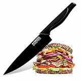 Nirosta Kochmesser Wave 35 cm – Hochwertiger Edelstahl – Scharfes Messer in Profi-Qualität für Obst, Gemüse & Co – Beschichtete Klinge für einfacheres Schneiden – Soft-Touch-Griff