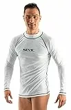 Seac T-Sun Long Man, schützendes Rash Guard-Tauchshirt zum Schnorcheln und Schwimmen mit Sonnenschutz, weiß, M