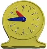 Wissner aktiv lernen 090203.IMP - RE Plastic Lernuhr, Durchmesser ca. 11 cm, hergestellt aus recyceltem Kunststoff, mit synchronen Zeigern, zum Erlernen der Uhrzeit