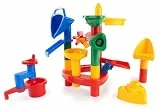 Lena Happy Sand 24-teilig - Badespielzeug & Wasserspielzeug Kinder zum Ineinanderstecken, ABS Kunststoff Sandkasten-Set in Faltschachtel, Badewannenspielzeug ab 2 Jahren