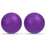 URAQT Massagebälle Faszienball, 2 Stück Faszienrolle set, Triggerpunktball für Yoga myofasziale Entspannung, Massagebälle für Rücken Beine Füße Hände, 5.8cm (Lila)
