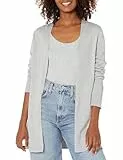 Amazon Essentials Women's Open-Front Cardigan Sweater, -light grey heather, X-Large