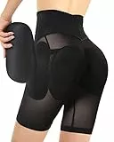 Ceestyle Damen Push Up Po Butt Lifter Padded Höschen Unterwäsche Nahtlose Shapewear Hip Enhancer mit Form Polster Seamless Panty (XL, Schwarz)