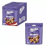 Milka Mini Cookies – Alpenmilch-Schokoladenkekse mit zarten Schokoladenstückchen – 8 x 110g