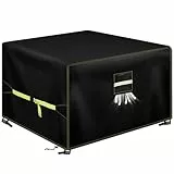 VDISRR Gartenmöbel Abdeckung, 135x135x75cm, Winterfest und Wasserdicht Schutzhülle für Gartenmöbel mit Lüftungsfenster, Robust 600D Oxford Abdeckplane, Perfekte Schutz für Garten- und Balkonmöbel