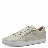 s.Oliver Damen Sneaker flach zum Schnüren mit Reißverschluss, Gold (Champagne Snak), 39 EU