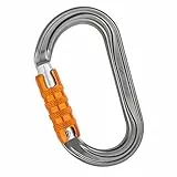Petzl Uni OK TRIACT-LOCK Schraubkarabiner, Gray, Einheitsgröße