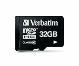 Verbatim Premium microSDHC Speicherkarte - 32GB, Klasse 10, bis zu 90 MB/s Lesegeschwindigkeit, schwarz, 44013