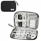 Bbtcxjs Kabeltasche, Elektronische Tasche Organizer, Kabelorganizer Tasche, Tragbare Elektronikzubehör Aufbewahrung Reisetasche, Kabel Tasche für Reise Kabel Zubehör USB Ladekabel Organizer, schwarz