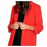 PIECES Damen Pcboss Noos 3/4 Blazer, High Risk Red,XL
