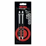 Rotring Tikky Set aus Feinminenstift und Kugelschreiber | Bleistift mit HB-Mine, 0,7 mm | Schreibgerät mit mittelgroßer Spitze | Schaft in Schwarz | Leicht mit gummierter Griffzone