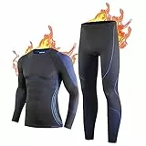 NOOYME Thermounterwäsche Herren Warm Atmungsaktiv Flexibel Skiunterwäsche Weich Thermo Unterwäsche Männer Winter für zu Hause Funktionswäsche Thermowäsche Funktionsunterwäsche