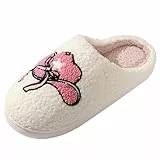 Bequemes Zuhause Niedliche Cartoon-Cowboystiefel Kappenmodelle Winter-Baumwollpantoffeln Männer und Frauen Paare Unterseite Warme Baumwollpantoffeln (White, 39)