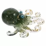 Cabilock Resin Octopus Skulptur aus Natürlichem Jadeharz Einzigartige Desktop Dekoration Langlebige und Pflegeleichte Oktopus Figur für Wohnzimmer Büro und Kreative Wohnatmosphäre