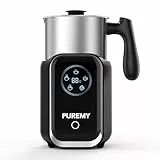 Elektrischer Milchaufschäumer 5-in-1 600 ml Milchaufschäumer, Abnehmbarer Automatischer Milchschäumer, Temperaturkontrolle Spülmaschinenfest, für Latte, Cappuccino, heißen und kalten Milchschaum