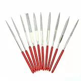 10-teiliges Stahl-Nadelfeilen-Set, Raspelfeilen-Set für Holzbearbeitung, Heimwerkerhandwerk, Leicht zu Greifende Metallklingen für Kleine, Empfindliche Anwendungen, Viele Hobbys