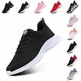 Hitmars Laufschuhe Damen Sportschuhe Luftpolster Atmungsaktiv Turnschuhe rutschfeste Leichtgewichts Straßenlaufschuhe Sneaker Joggingschuhe Fitness Walkingschuhe Schuhe Schwarz EU 39