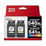 Valuetoner 540XL 541XL Multipack Kompatibel für Canon Druckerpatronen 540 541 für Canon Pixma TS5150 TS5151 MG3600 MG3650S MG3650 MG4250 MX475 MX515 MX535 MG3500 (2 Pack)