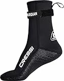 Cressi Guardian Mid High Neoprene Socks 2mm L - 2mm Neopren Mittelhohe Socken mit Klettverschluss, Ideal für alle Wassersportbegeisterten, Schwarz, L, Unisex