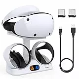 FASTSNAIL Ladestation kompatibel mit PlayStation VR2, Display Ständer für PS5 VR Headset, Schnellladestation für PS VR2 Sense Controller, PS VR2 Zubehör