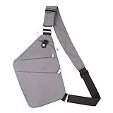 BROADREAM Multi-Pocket Brusttasche Sling Bag Umhängetasche Herren,Anti-Diebstahl Chest Crossbody Bag, Schultertasche Herren Klein die Freien Reisen Wandern Joggen