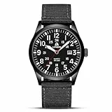 LN LENQIN Uhren Herren Herren Uhr Militär Uhr 30M wasserdichte Armbanduhr Herren Analog Quarz Uhren für Männer mit Datum Feld Uhr Nylon Band Armee Taktische Sportuhr