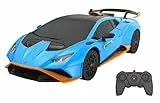 JAMARA Lamborghini Huracán STO 1:24 2,4GHz - offiziell lizenziert, bis zu 1 Stunde Fahrzeit bei ca. 9 Km/h, perfekt nachgebildete Details, hochwertige Verarbeitung