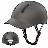 KINGLEAD Fahrradhelm,Urban Commuter Helm,Stylischer Fahrrad Helm Herren und Damen für Radfahren Trekking City Roller Herren Verstellbarer (titangrau, M【54-58cm】)